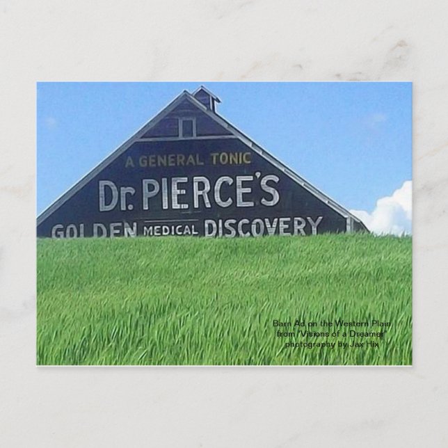 Postal Anuncio del granero en el llano occidental (Anverso)