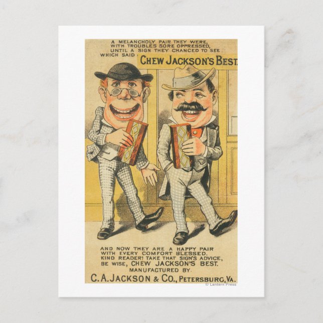Postal Anuncio del mejor masticador de Jackson (Anverso)