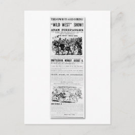 Postal Anuncio del Wild West Show de Forepaugh