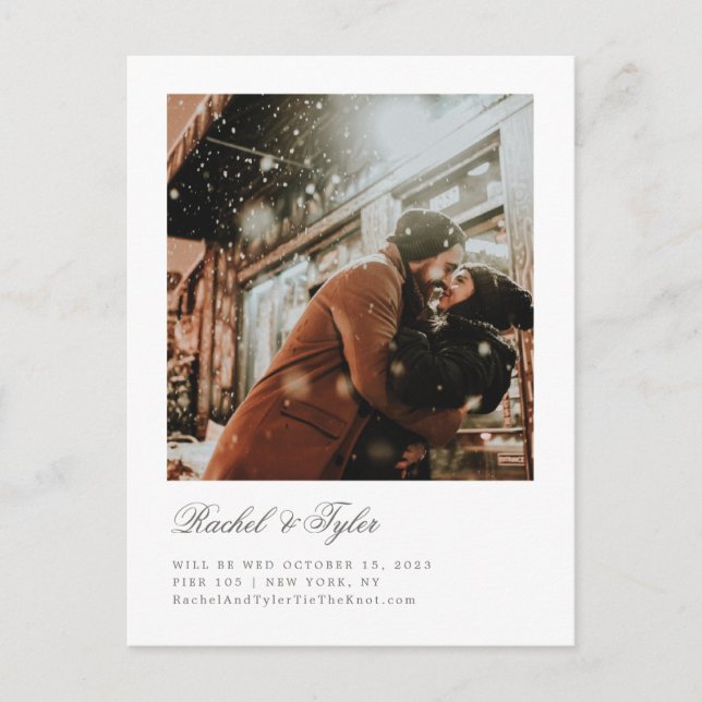 Postal Anuncio formal de compromiso de boda (Anverso)