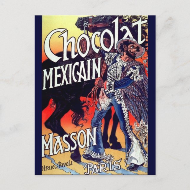 Postal Anuncio Masson Mexicano de Chocolate (Anverso)