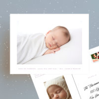 anuncio mínimo de dos fotos de nacimiento de bebé