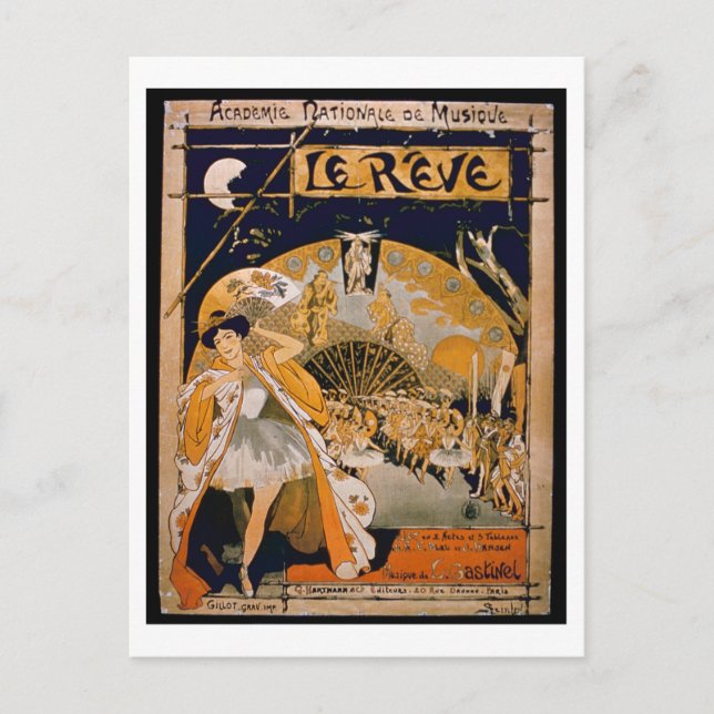 Postal Anuncio para el musical "El sueño", en el (Anverso)