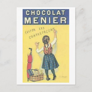 Postal Anuncio para la eliminación del chocolate vintage