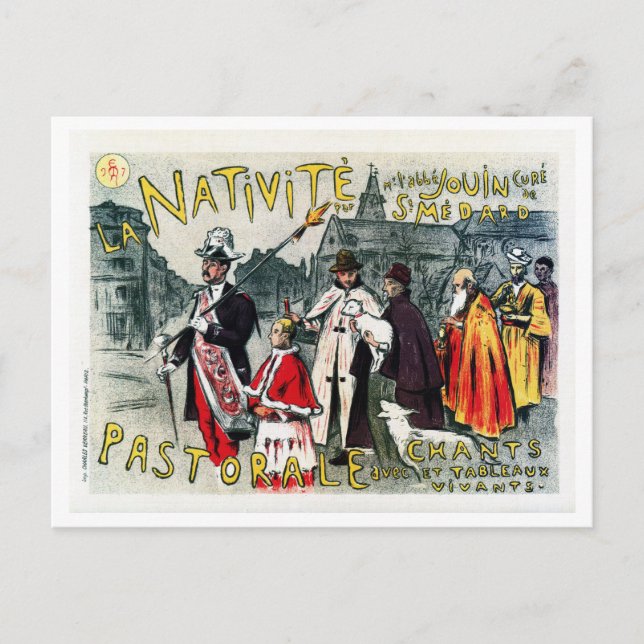 Postal Anuncio religioso belle époque (Anverso)