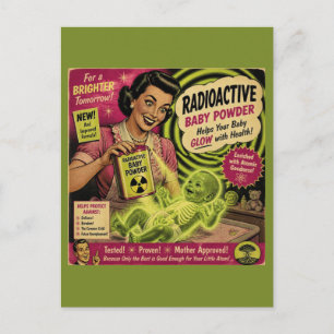 Postal Anuncio Retro de Ciencia Ficción de Polvos para Be