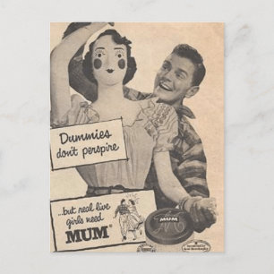 Postal Anuncio Retro Políticamente Incorrecto “Desodorant