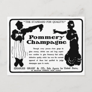 Postal Anuncio viejo Pommery Champagne