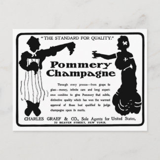 Postal Anuncio viejo Pommery Champagne