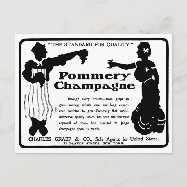 Postal Anuncio viejo Pommery Champagne (Anverso)