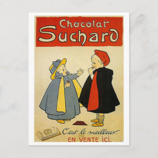 Postal Anuncio vintage de chocolate