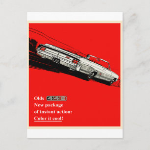 Postal Anuncio vintage del Oldsmobile 442