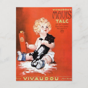 Postal Anuncio Vintage Mavis Talcum Polvo