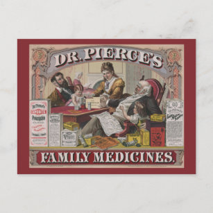 Postal Anuncio Vintage Para Medicinas Familiares De Dr. P