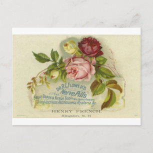 Postal Anuncio vintage para "Perlas nerviosas"