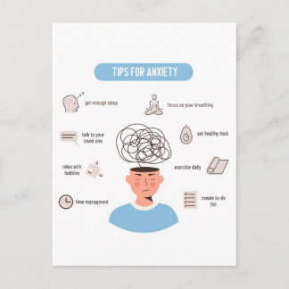 Postal Anxiety Tips Minimal Mental Health Art