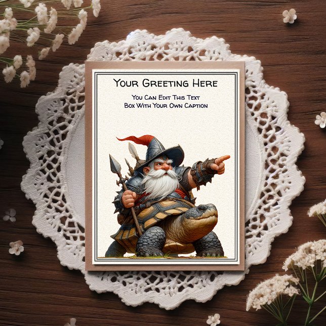 Postal Any Occasion Gnome and Elven Warrior Storybook (Subido por el creador)