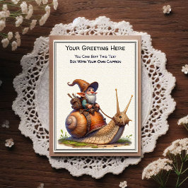 Postal Any Occasion Gnome and Elven Warrior Storybook
