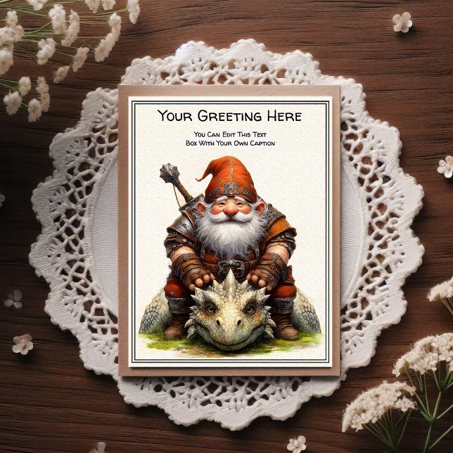 Postal Any Occasion Gnome and Elven Warrior Storybook (Subido por el creador)