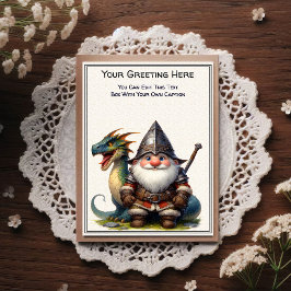 Postal Any Occasion Gnome and Elven Warrior Storybook