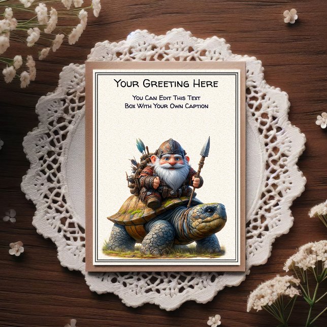 Postal Any Occasion Gnome and Elven Warrior Storybook (Subido por el creador)