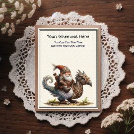 Postal Any Occasion Gnome and Elven Warrior Storybook