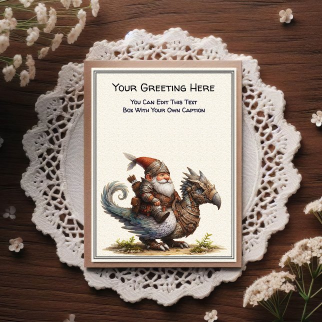 Postal Any Occasion Gnome and Elven Warrior Storybook (Subido por el creador)