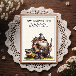 Postal Any Occasion Gnome and Elven Warrior Storybook