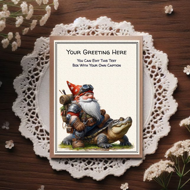 Postal Any Occasion Gnome and Elven Warrior Storybook (Subido por el creador)
