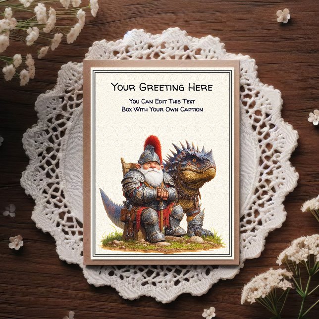 Postal Any Occasion Gnome and Elven Warrior Storybook (Subido por el creador)