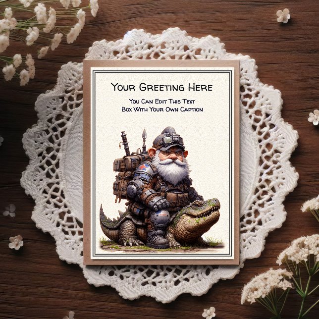 Postal Any Occasion Gnome and Elven Warrior Storybook (Subido por el creador)