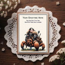 Postal Any Occasion Gnome and Elven Warrior Storybook