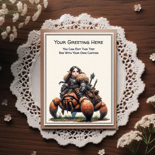 Postal Any Occasion Gnome and Elven Warrior Storybook (Subido por el creador)
