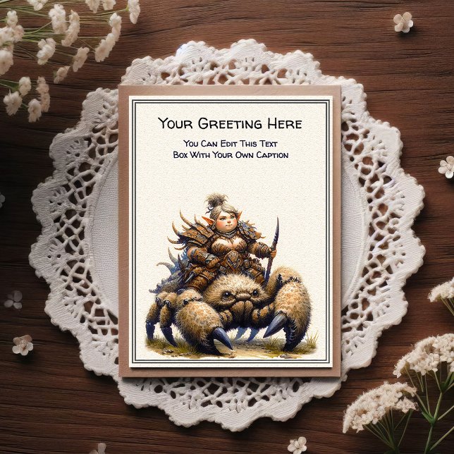 Postal Any Occasion Gnome and Elven Warrior Storybook (Subido por el creador)