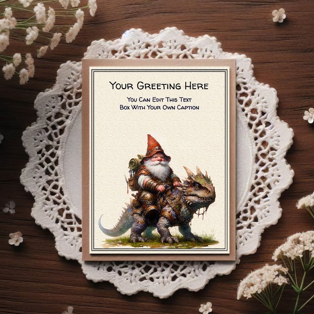 Postal Any Occasion Gnome and Elven Warrior Storybook (Subido por el creador)