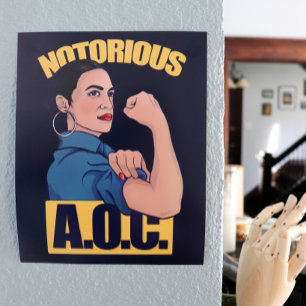 Postal AOC alexandria ocasio cortez retro rosie