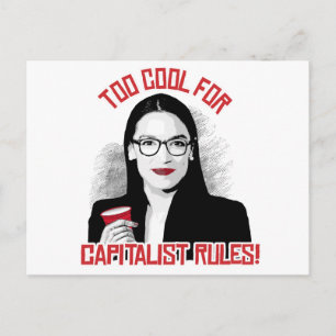 Postal AOC Demasiado Cool para las Reglas Capitalistas