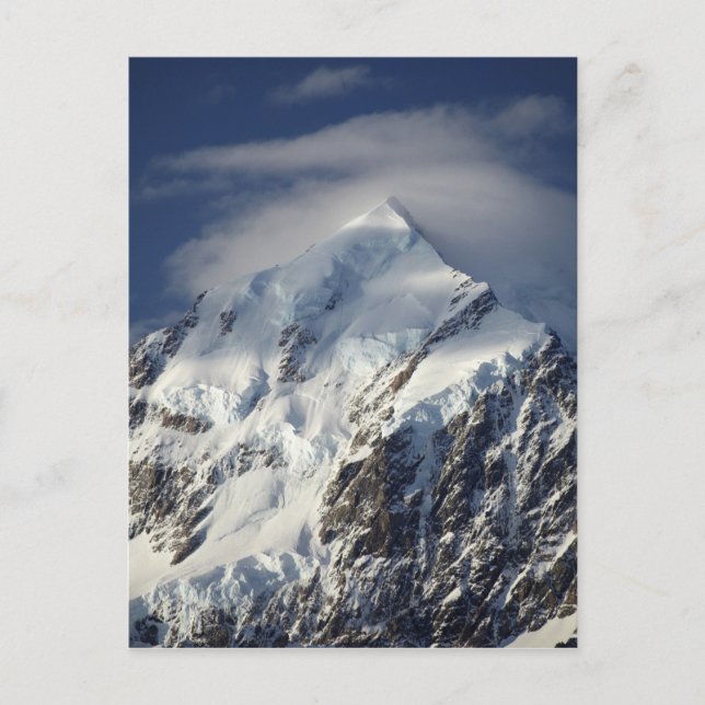 Postal Aoraki Monte Cook, País de Mackenzie, Sur (Anverso)