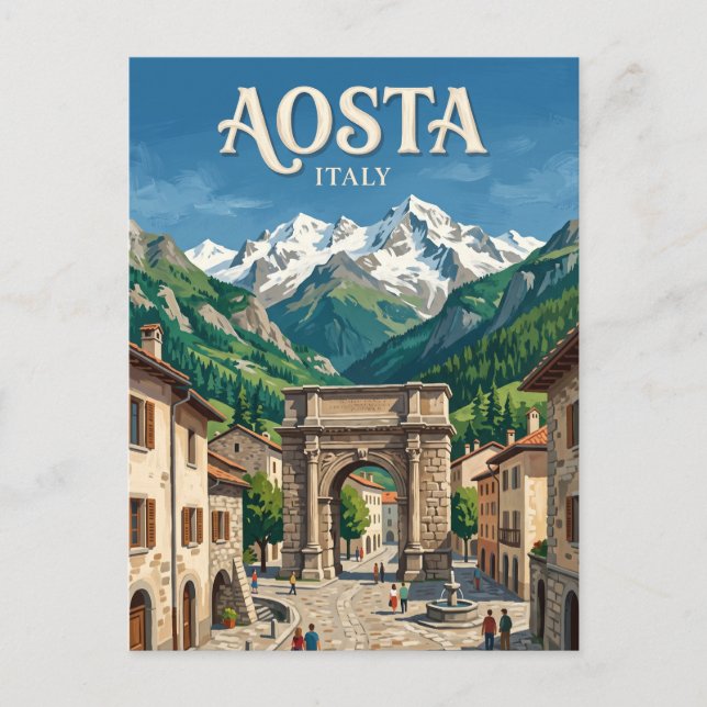 Postal Aosta Italia (Anverso)