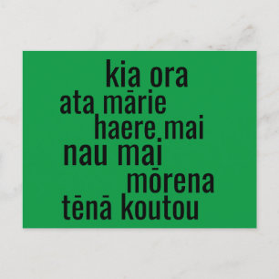 POSTAL AOTEAROA NUEVA ZELANDIA MAORI GREETINGS KIWI