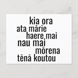 POSTAL AOTEAROA NUEVA ZELANDIA MAORI GREETINGS KIWI
