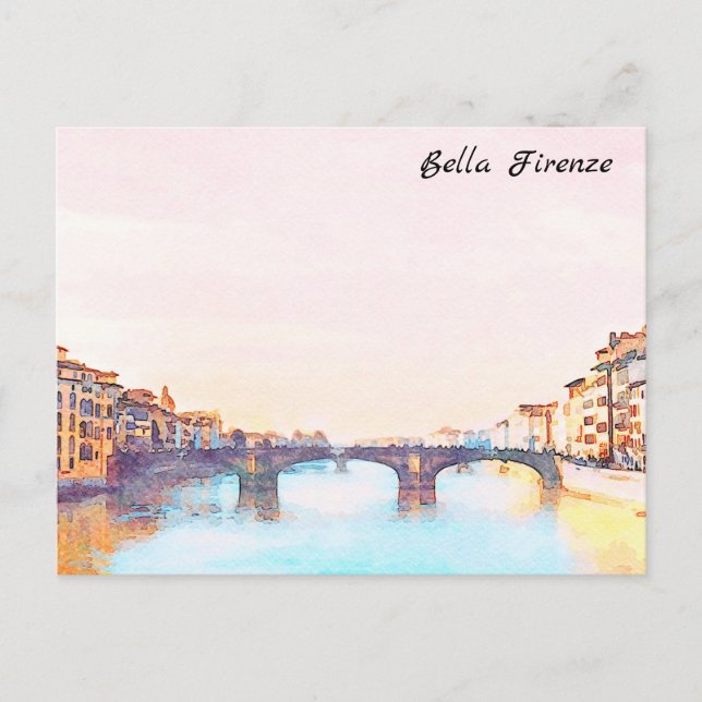 Postal ** AP12 Bridge Firenze Italy Florence Italian (Anverso)