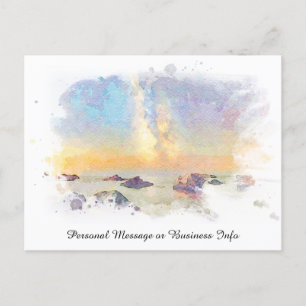 Postal *~ AP12 Pastel Cannelle Beach Italia Sunset