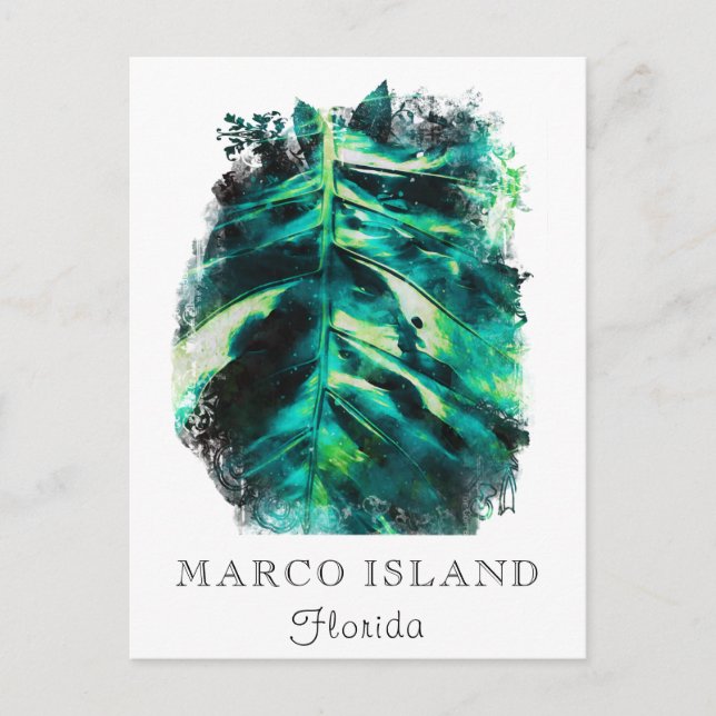 Postal *~* AP25 Personaliza los viajes tropicales de hoja (Anverso)