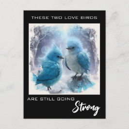 Postal *~* AP54 FOTO Aniversario Parejas de Aves Esponjo