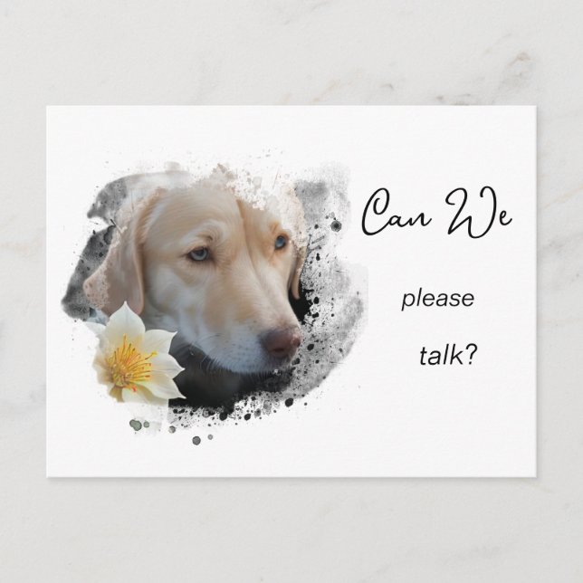 Postal *~* AP61 ¿Podemos hablar? - Flor de Retriever de l (Anverso)