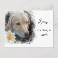 *~* AP61 Triste Lab Retriever Flor Mensaje