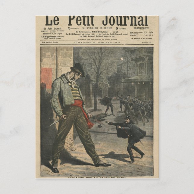 Postal Apache es una molestia para París (Anverso)