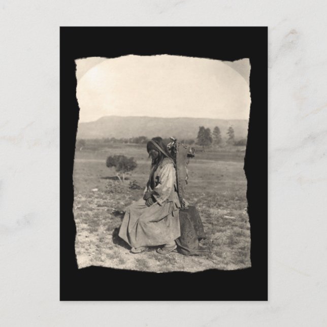 Postal Apache nativo vintage (Anverso)