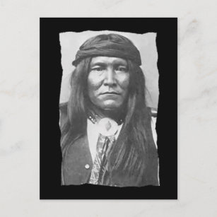 Postal Apache vintage nativo americano